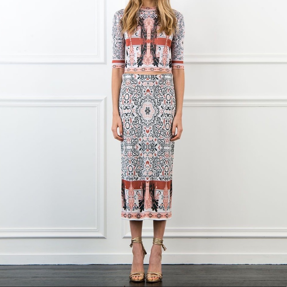 RACHELZOE Caleigh Knit Midi Skirt & Leta Sweater